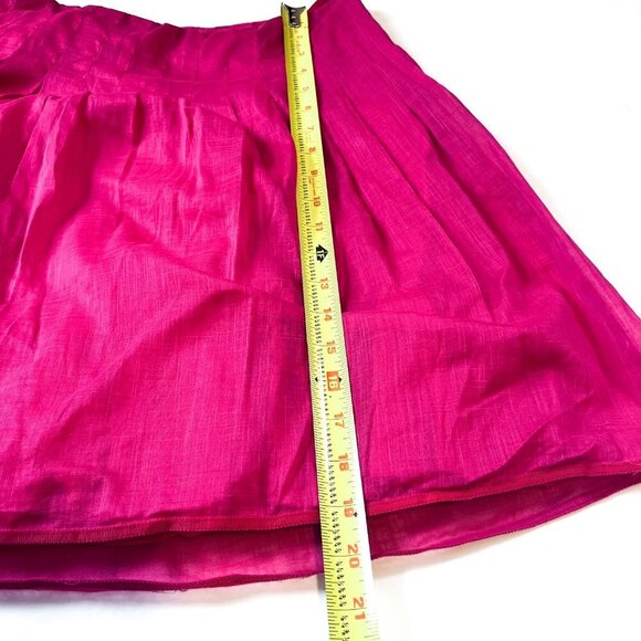 J.Crew Hot Pink Fushia Pleated Crepe Skirt, Size 4 - Picture 9 of 10